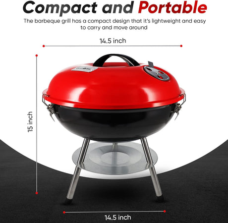 Parrilla Portátil Gas One 14 con tapa y sistema de ventilación
