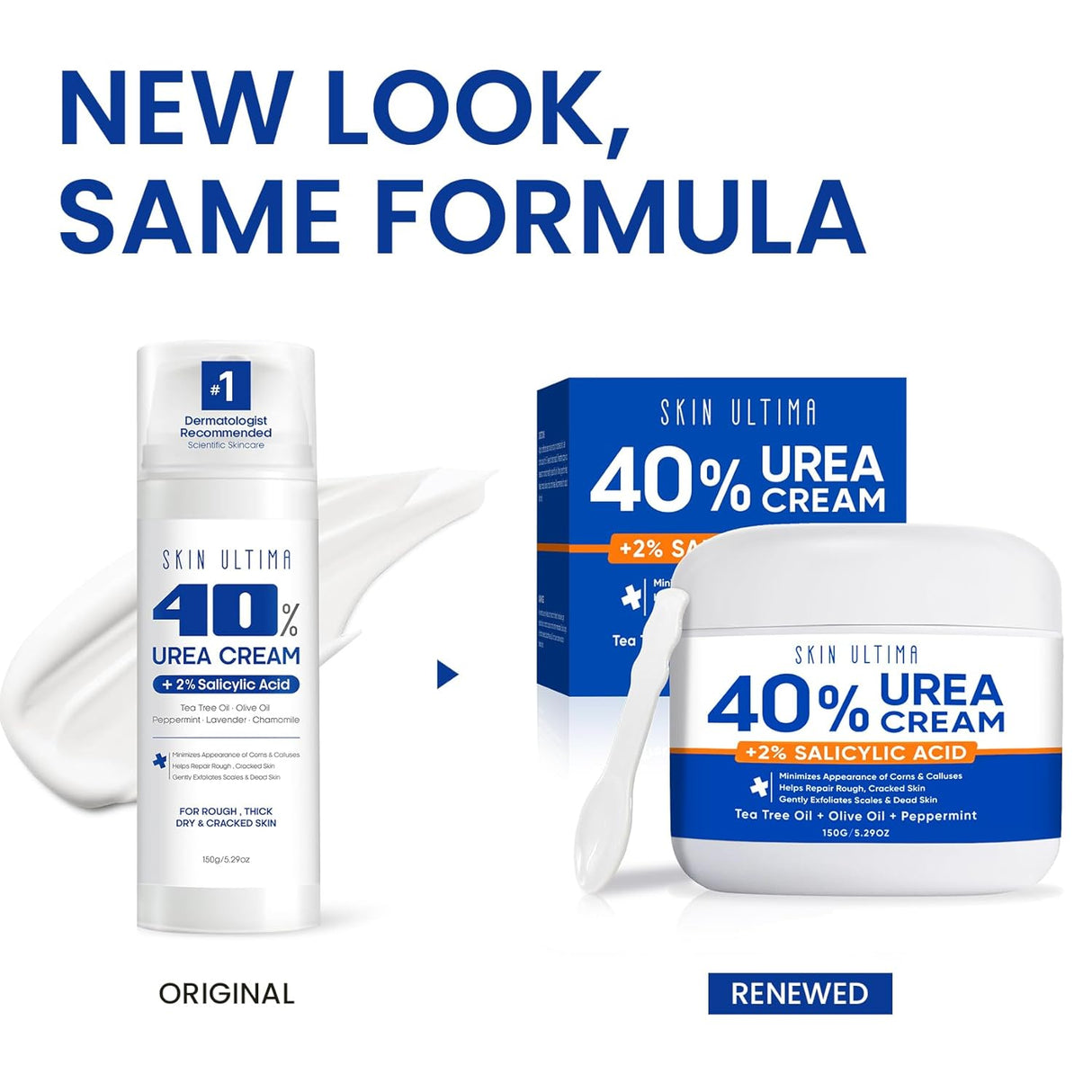 Crema de Urea 40% para Pies, 2% Ácido Salicílico, 5.29 oz