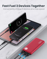 Cargador portátil más delgado y ligero triple 3A USB C