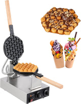 Máquina de Waffles Bubble, Eléctrica, 1400W, Doble Cara, 2023