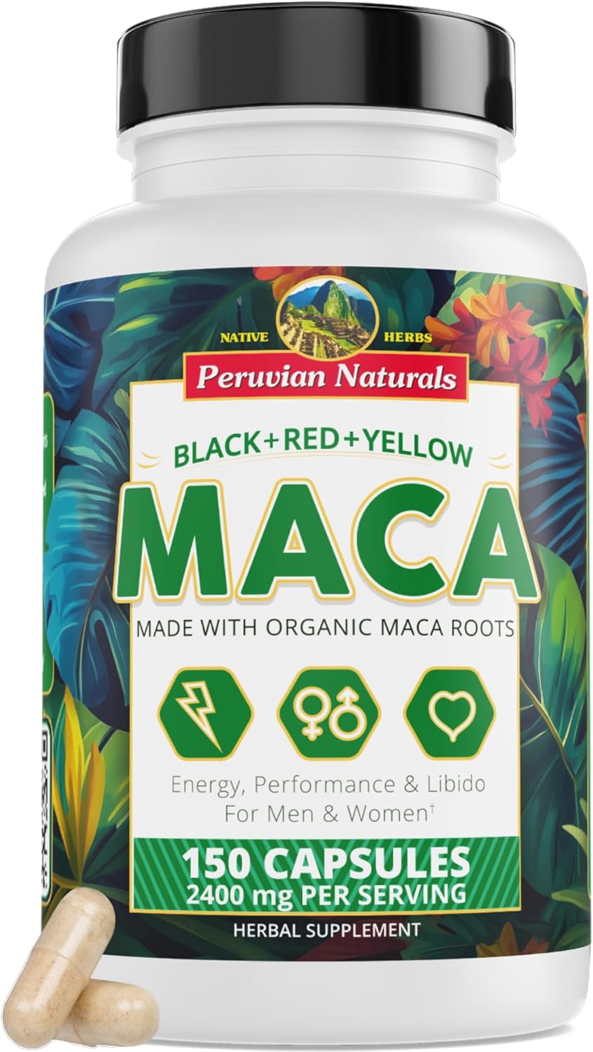 Capsulas Orgánicas de Maca para Mujeres y Hombres Peruvian Naturals