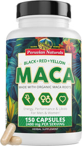 Capsulas Orgánicas de Maca para Mujeres y Hombres Peruvian Naturals