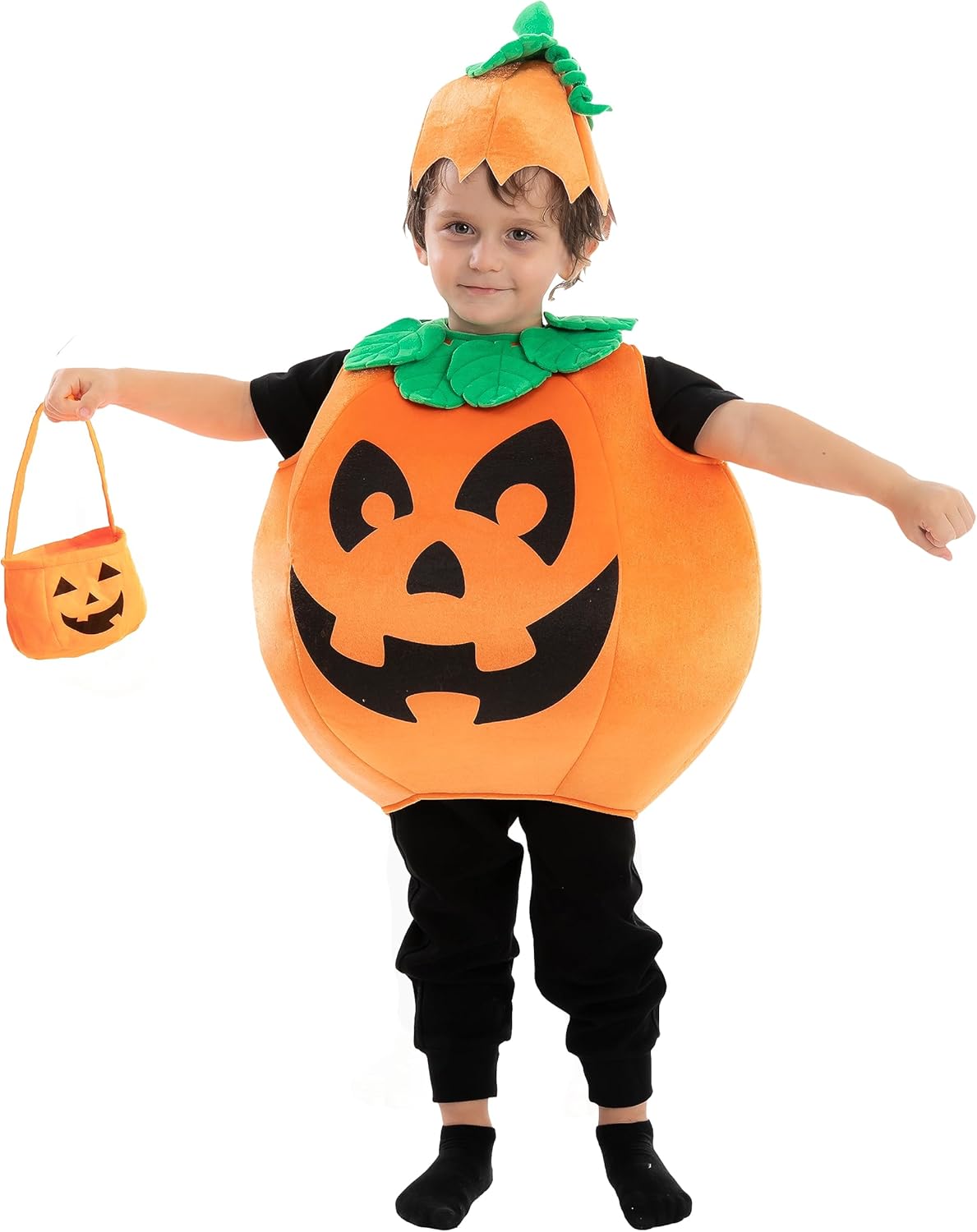 Disfraz Calabaza para Niños Spooktacular Creations con Canasta