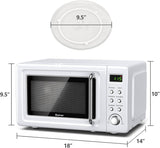 Microondas Retro COSTWAY 0.7 Cu.ft, 700W, 5 Potencias, LED