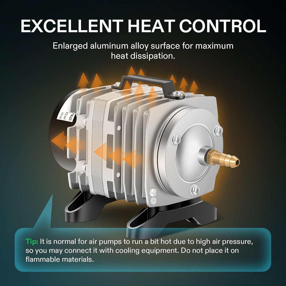 Bomba de aire VIVOSUN 634GPH, 6 salidas, 25W, 40L/min