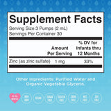 Suplemento Zinc iónico líquido infantil con glicerina 2 oz