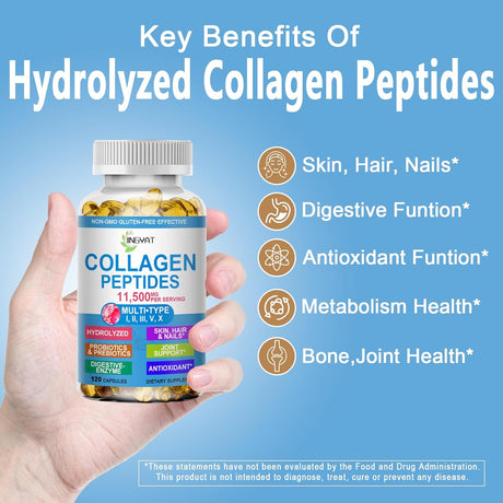 Colágeno Peptidos Suaves, Multi con Glucosamina y MSM, Biotín