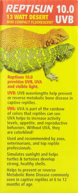 Lámpara UVB Compacta 10.0 13W Zoo Med, Mini - Referencia 25157