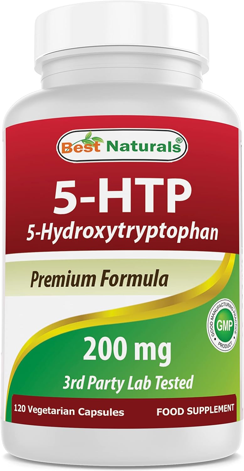 Suplemento 5-HTP 200 mg Best Naturals, 120 Cápsulas Veganas