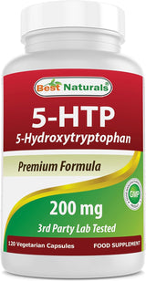 Suplemento 5-HTP 200 mg Best Naturals, 120 Cápsulas Veganas