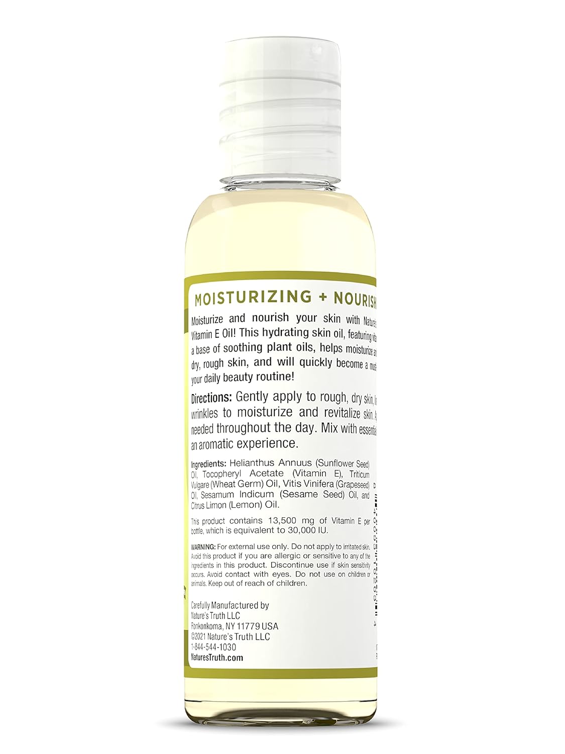 Aceite de Vitamina E Pura para la Piel 30,000 IU, Aroma Limón