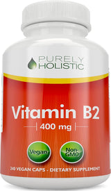 Vitamin B2 Holístico Purely, 400mg, 240 cápsulas veganas
