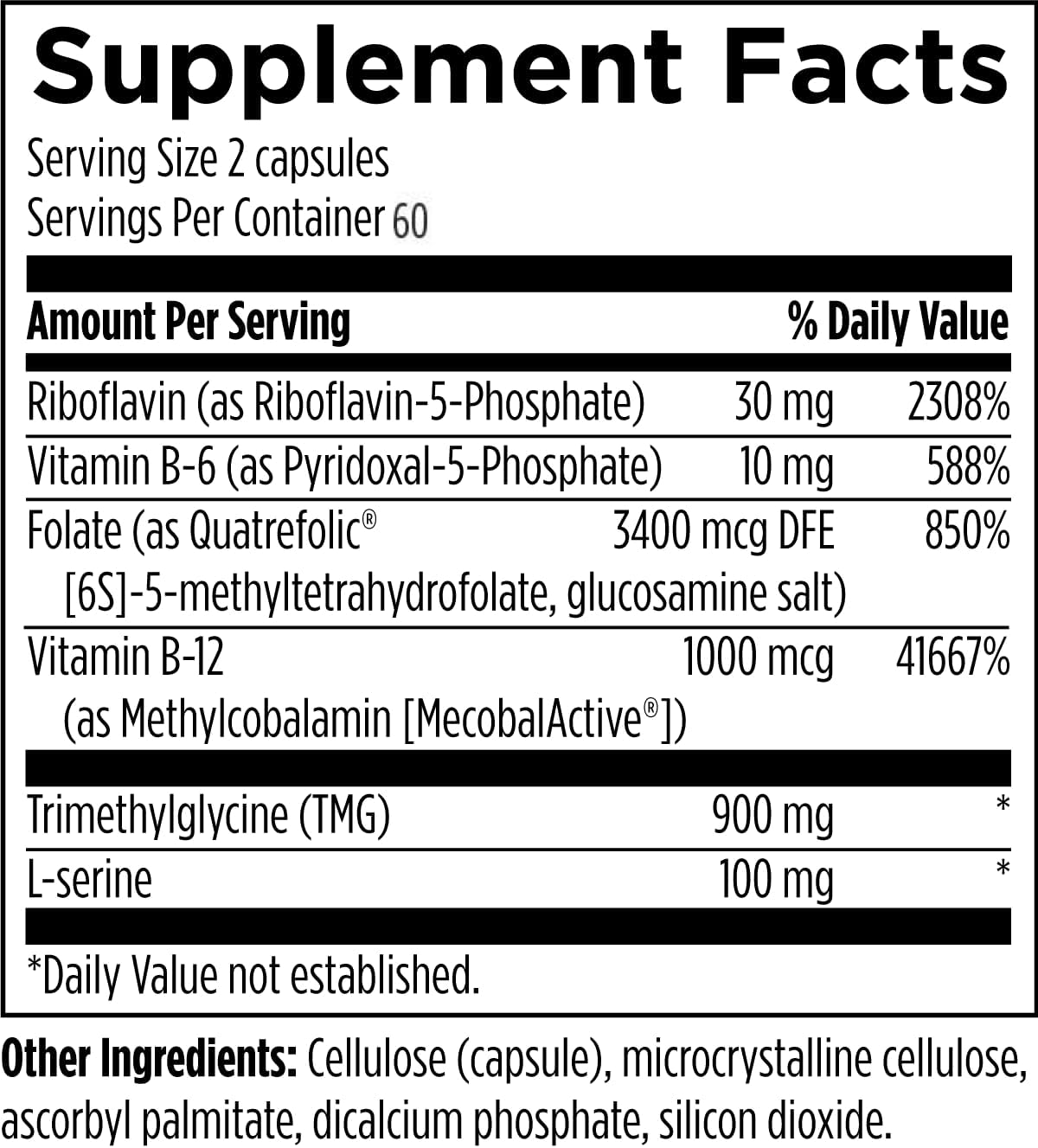 Suplemento Designs for Health Homocisteine - Vitaminas B
