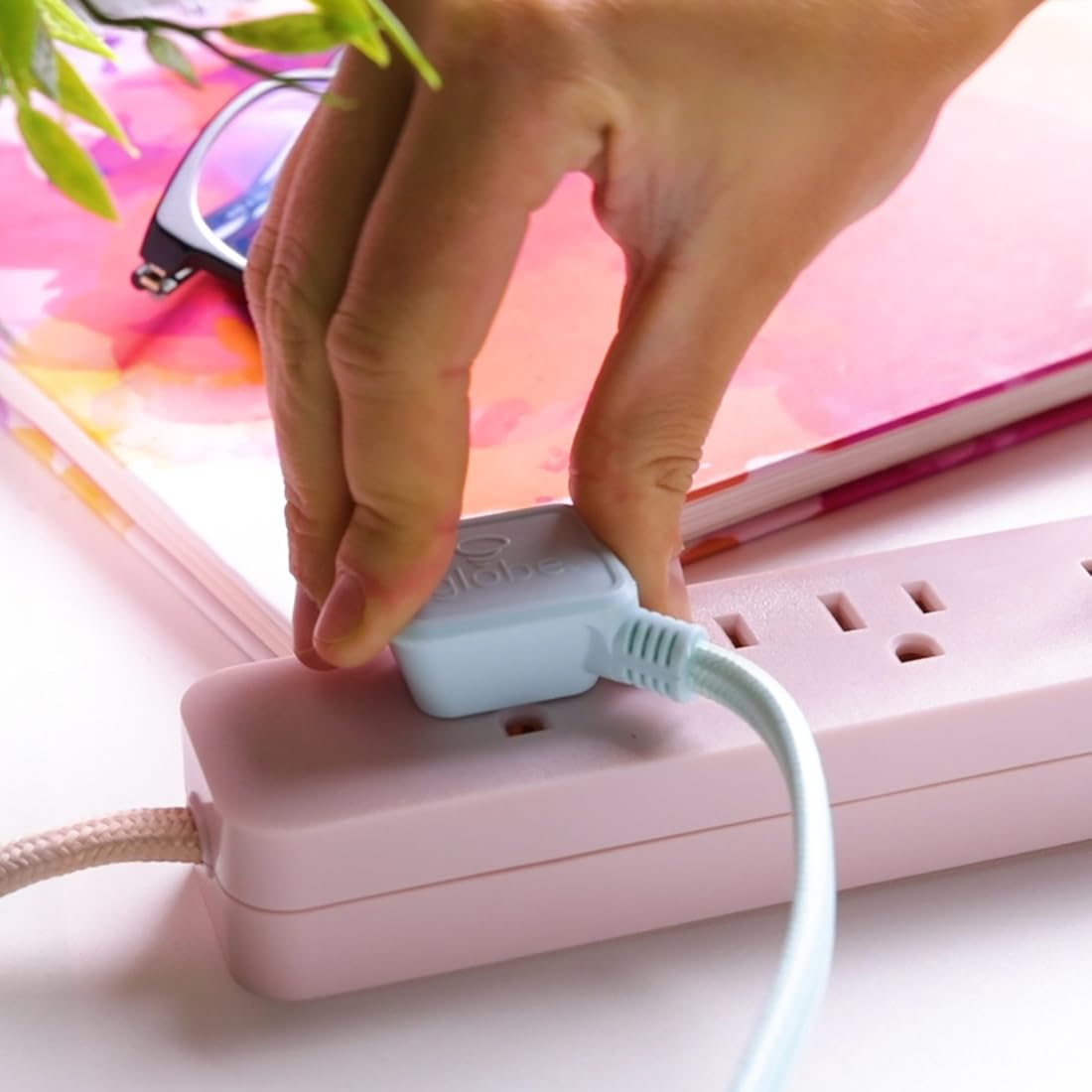 Tira de alimentación de 3 pies y 3 tomas 2 puertos USB