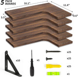 Estantes Flotantes de Madera Fixwal, Estilo Rústico, Modelo 2023