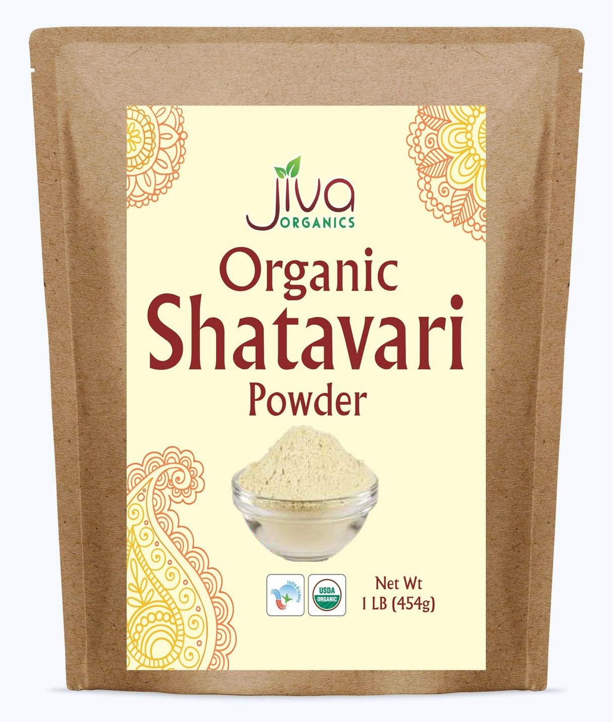 Jiva Organics Organic Shatavari Power Bolsa a granel de 1 lb