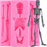 Molde de Calavera de Silicona para Decoración de Pasteles