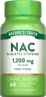 NAC Nature's Truth 1200mg Cápsulas 60 N-Acetil Cisteína