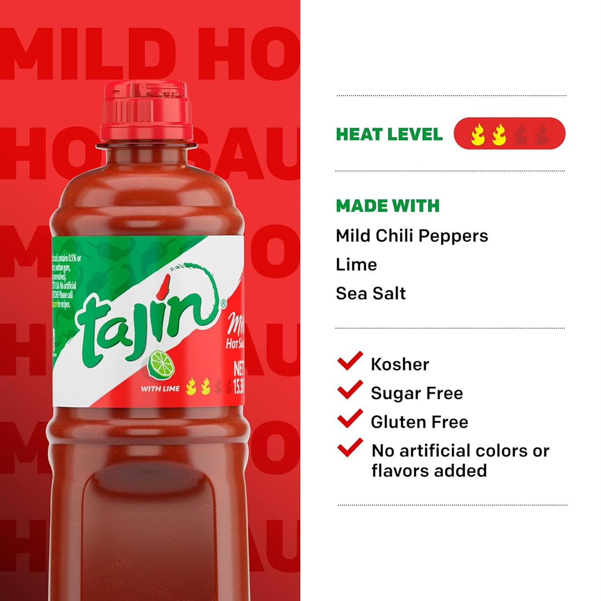 Salsa Tajín Suave 15.38oz Pack de 2 - Sabor Auténtico