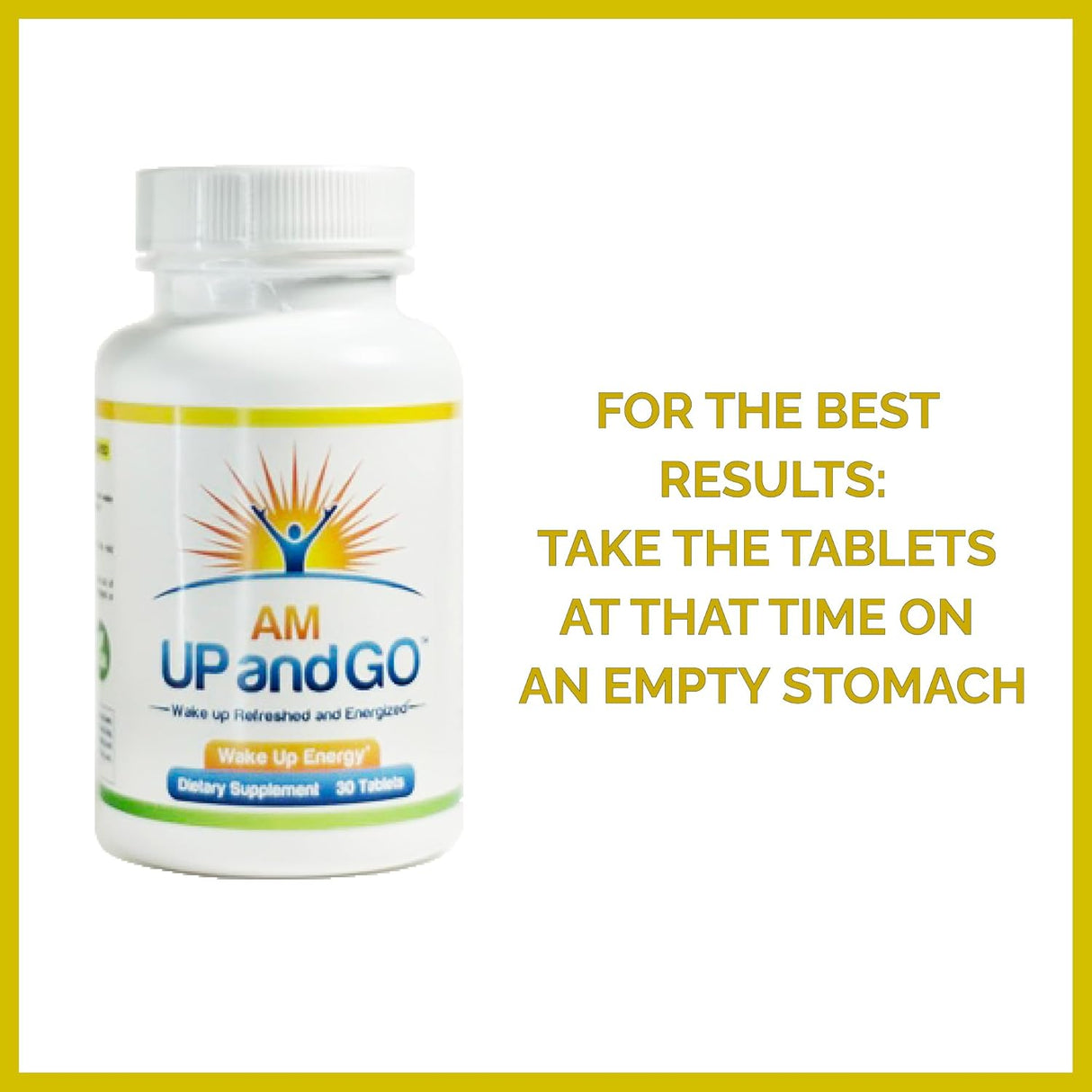 Suplemento Natural para Despertar - amUPandGO - 30 Tabletas