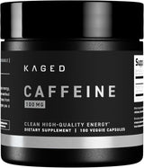 Suplemento de cafeína Kaged 100mg, sin nervios, 100 pastillas