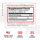 Purus Labs Aminoácido activo de L-arginina Resistencia 100un