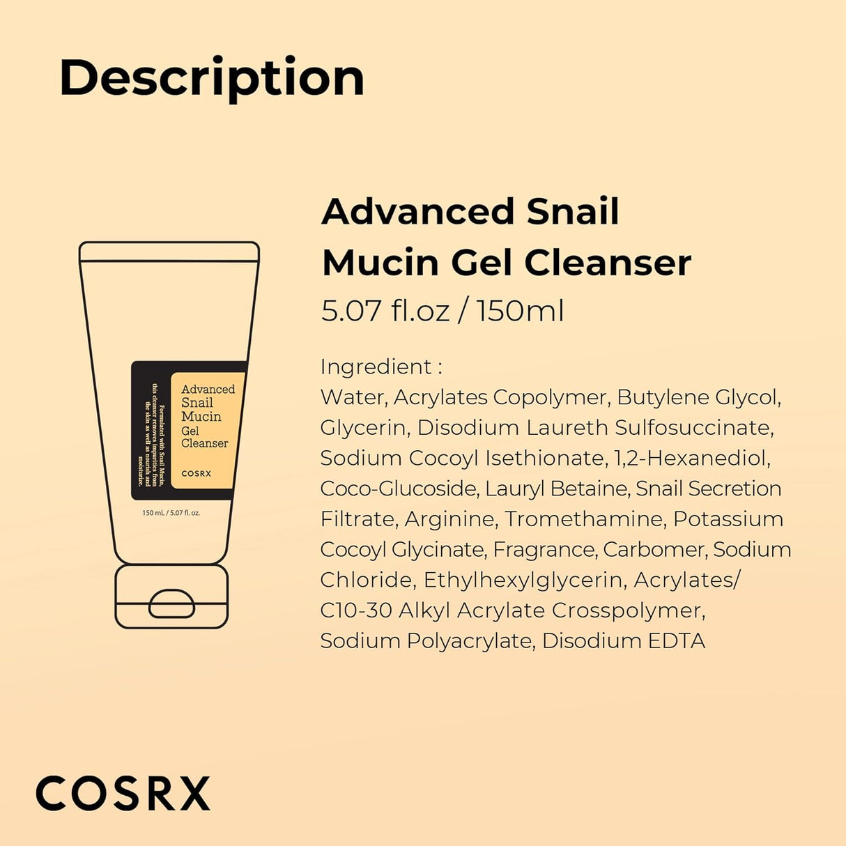 Gel Limpiador Facial Avanzado con Mucina de Caracol