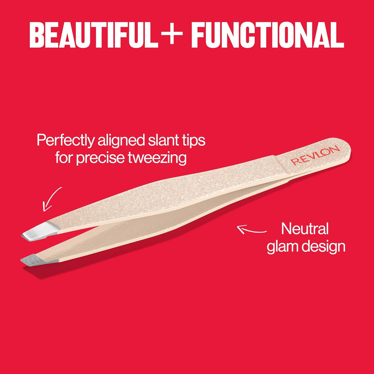 Pinzas de Diseño Revlon, Alta Precisión, Acero Inoxidable, 1 Unidad