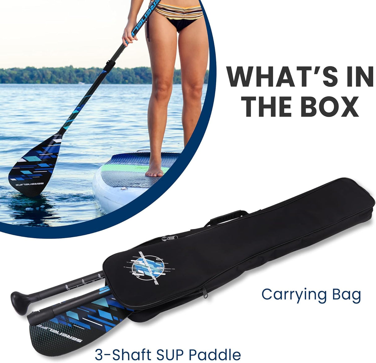 Remo de agua para Stand Up Paddle  SereneLife SLPADDLE40