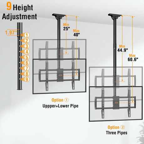 Soporte de TV ELIVED 37-75, ajuste altura, modelo YD3016