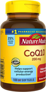 Suplemento CoQ10 200mg Nature Made para el corazón 100 cápsulas