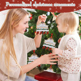 Adornos Navideños Personalizados 2024 - 4 Nombres para Familia
