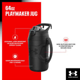 Under Armour, Playmaker Jug - Botella deportiva de agua con asa, aislamiento de espuma y resistente a fugas, 64 onzas y 32 onzas