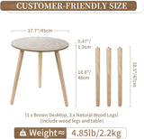 Hanobe Small Round Side Table: Boho End Tables for Living Room