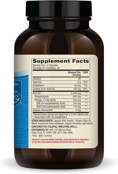 Aceite de Krill Antártico Mercola Doble Fuerza 2000 mg
