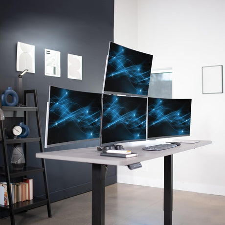 Soporte de escritorio para 4 monitores VIVO, ajustable, STAND-V104A