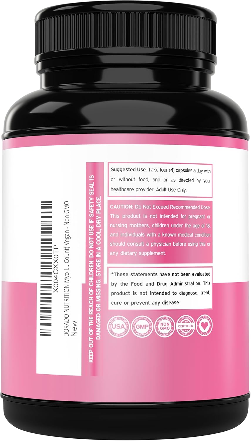 Suplemento de Inositol para Hormonas, 120 cápsulas, 40:1