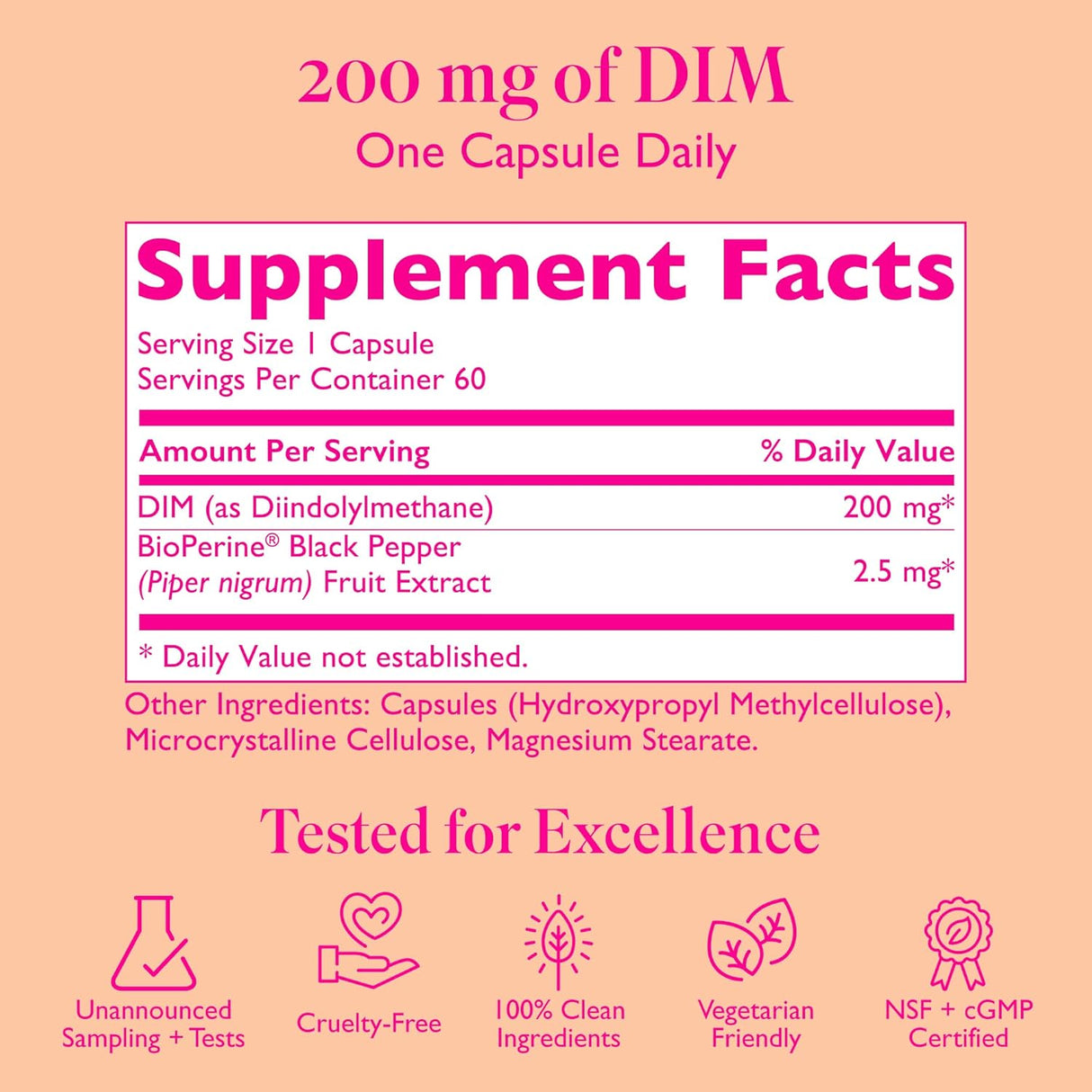 Suplemento DIM para Mujeres, Apoyo hormonal, 60 días