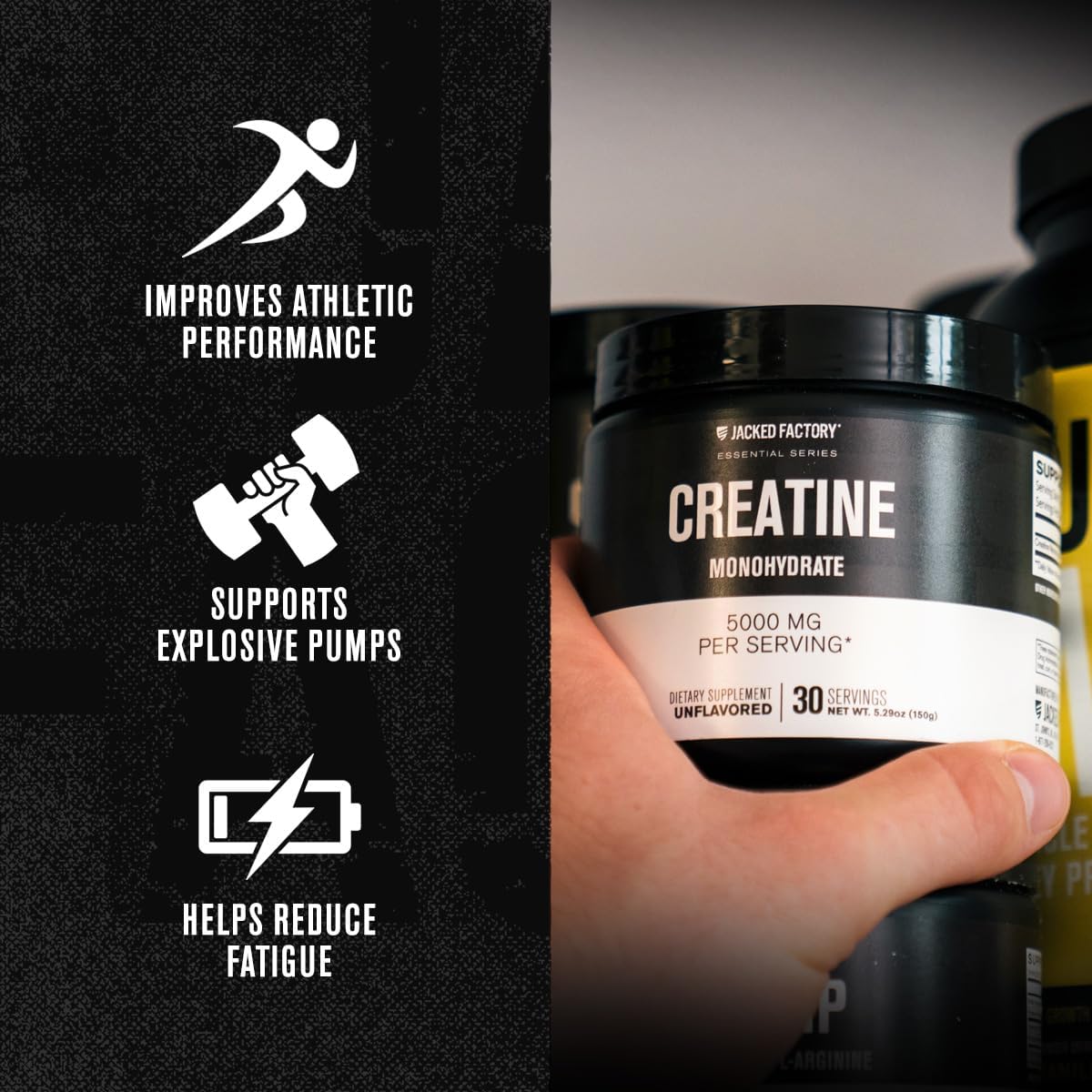 Creatina Monohidratada 150g Jacked Factory - 30 Porciones
