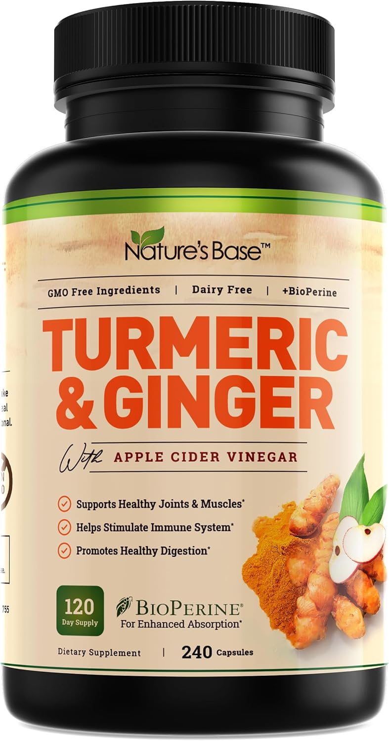 Suplemento de curcumina de cúrcuma con jengibre y vinagre