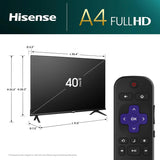 Televisor Smart Roku Hisense 40 FHD 1080p Dolby Audio 40A4NR