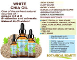 Aceite de Chía Blanca Virgen Puro Natural para Cara, Piel, Cabello