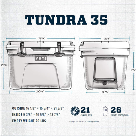 Cooler YETI Tundra 35: Aislamiento, portátil, durable, compacto