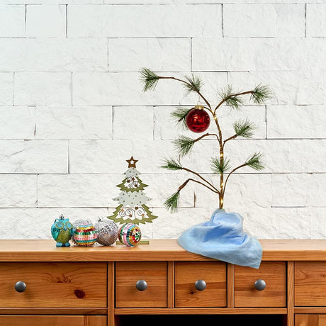 Árbol de Navidad Charlie Brown 24" con manta de Linus