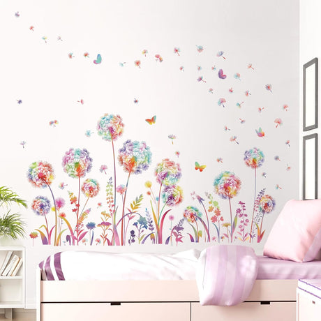 Adhesivos Pared Diente de León Decalmile, Mariposas Voladoras