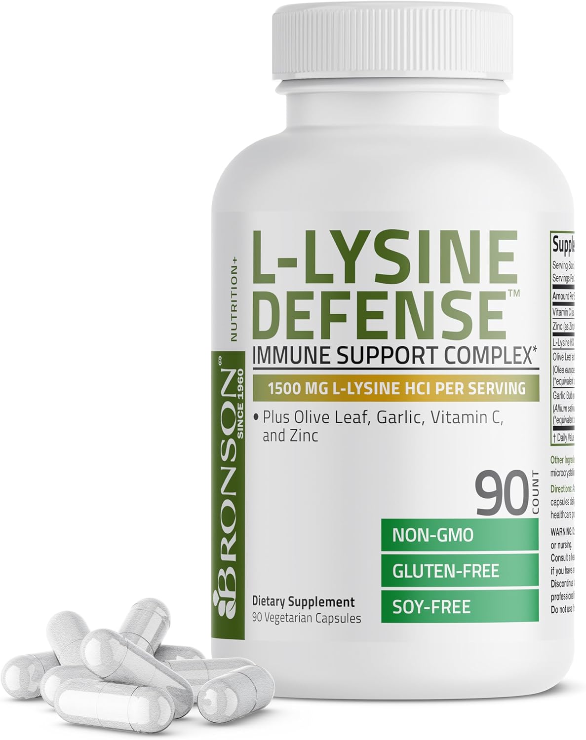 Complejo Inmunológico Bronson L-Lisina 1500 MG 90 Cápsulas
