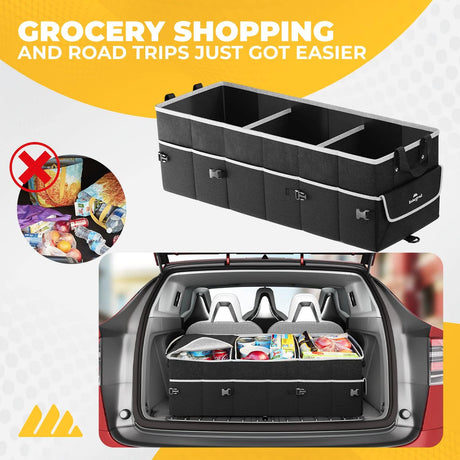 Organizador de Maletero Premium con Enfriador y Bolsas Reutilizables
