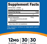 Suplementos Alimenticios Astaxantina  30 cápsulas blandas