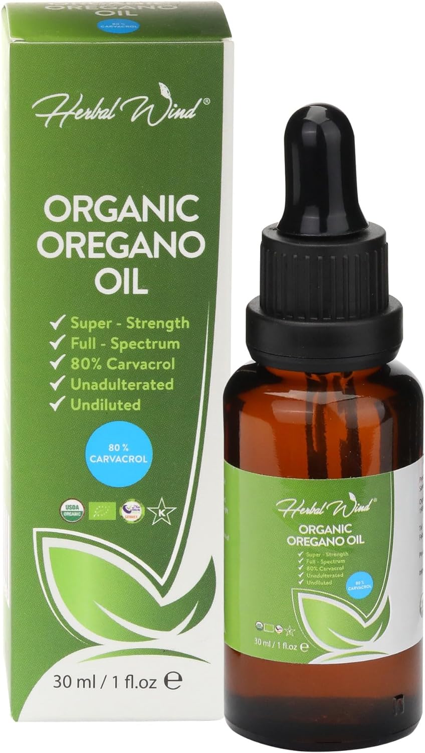 Aceite de Orégano Orgánico  Suplementos Herbales Veganos