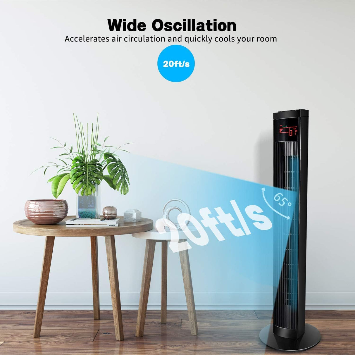 Ventilador Oscilante Simple Deluxe 48 con Control Remoto